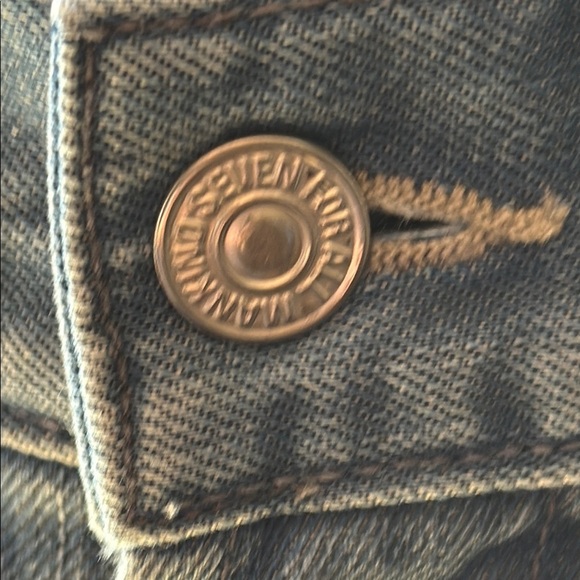 7 For All Mankind Blue Straight Leg Jeans Versatile Style - Picture 4 of 16